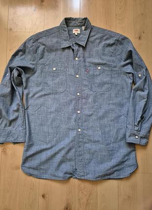 Мужская рубашка levi's xl chambray blue