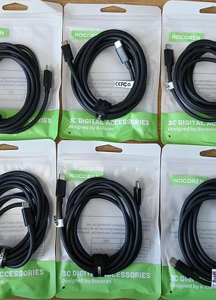 Кабель rocoren 100 w -type-c to type c/ ( чорний) довжина 2 м
