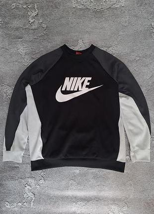 Оригинальный свитшот nike sportswear big logo | размер m | colorblock теч флис