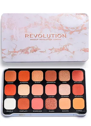 Decadent, нюдова палетка тіней від makeup revolution (forever flawless)