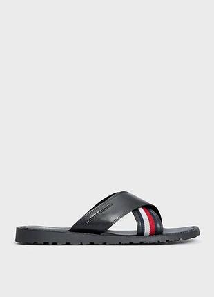 Шкіряні шльопанці tommy hilfiger