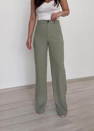 Фисташковые брюки палаццо pull &amp; bear