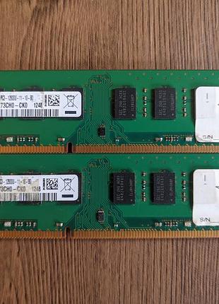 Двухранговая оперативная память samsung ddr3 8gb (2x4gb) 1600mhz (m378b5273ch0-ck0)
