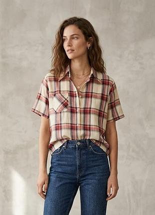 Рубашка ретро в клетку trussardi