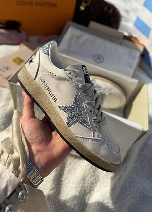 👟 кросівки    golden goose ballstar white silver     / наложка bs👟