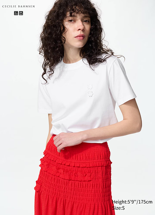 Футболка хлопок uniqlo и cecilie bahnsen