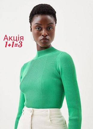 Віскозна кофта у рубчик karen millen essential skinny rib turtleneck jumper светр джемпер