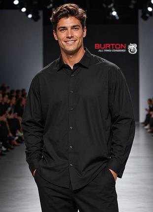 Рубашка мужская burton черная xxl хлопок/полиэстер