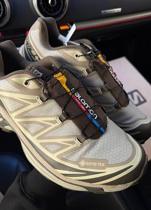 Salomon xt-6 beige gore-tex