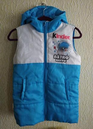 Красочная удлиненная жилетка девочке на 9-12 г, р.146-152, kinder