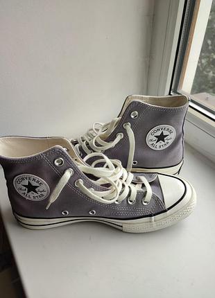 Converse chuck 70 hi серо-сиреневые оригинальные кеды конверты в идеальном состоянии, с оригинальной коробкой