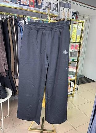 Штани жіночі широкі фліс monologo calvin klein. цвет: black.