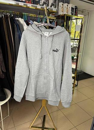 Кофта чоловіча фліс essentials puma. цвет: medium gray heather.