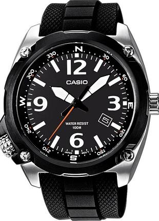 Мужские часы casio timeless collection mtf-e001-1a стальной корпус водозащита 100 м чёрный циферблат