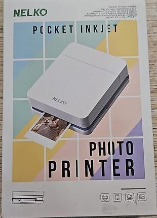 Мініпринтер nelko pp01 pocket inkjet photo printer. це компактний мобільний пристрій для друку світлин прямо зі смартфона через bluetooth