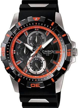 Мужские часы casio timeless collection mtd-1071-1a2 стальной корпус водозащита 100 м чёрный циферблат