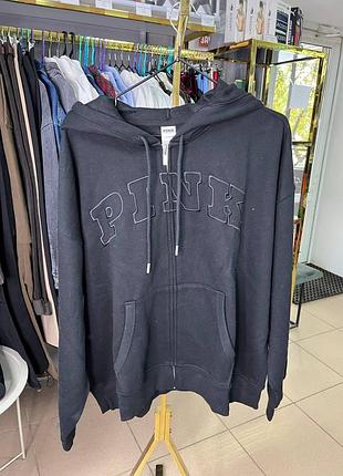 Худі жіноче фліс victorias secret. цвет: pure black holiday (7bh3).