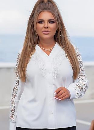 Белая женская блузка, рубашка р. 36, 38, 40 (s, m, l)