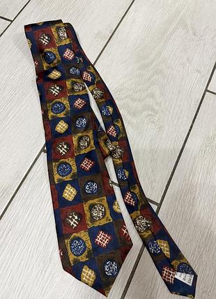 100% шовк vintage шовкова вінтажна краватка в принт