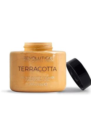 Рассыпная пудра loose baking powder от revolution в оттенке terracota