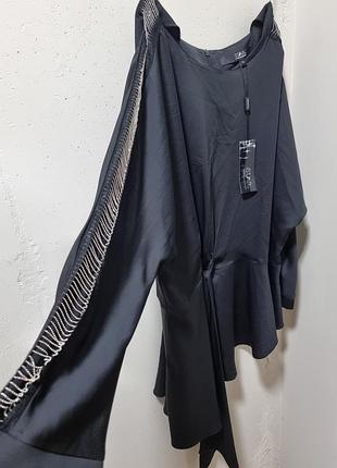 Новая, большого размера, с биркой, нарядная асимметричная блузка star by julien macdonald (размер 54-56 / u9 22)
