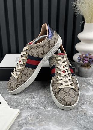 Gucci ace web gg supreme canvas sneaker женские кроссовки кеды оригинал 38 eur