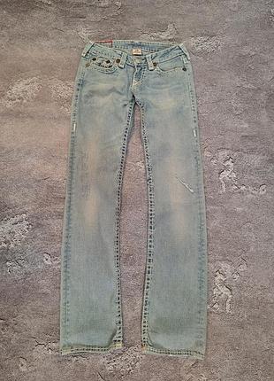 Джинси true religion johnny super t row seat | size 27 | y2k vintage denim bootcut
