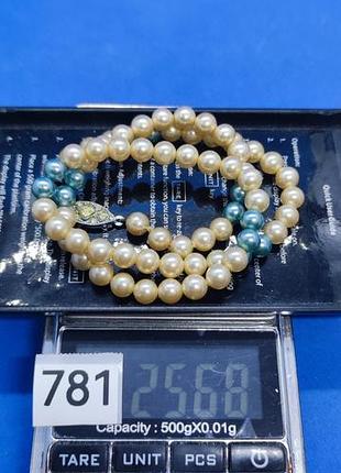 Вінтажне англійське намисто made in england (скло, стрази) — арт. 781