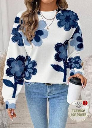 🥰 світшот в квітковий принт shein xl