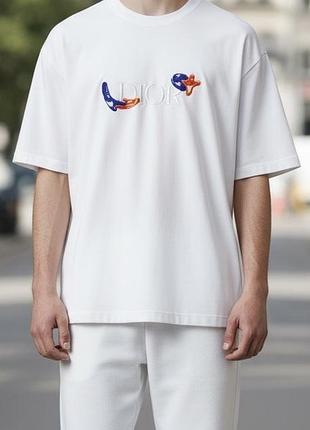 Футболка dior x kenny scharf white limited edition оригинал (размер m)