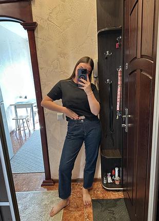 Жіночі темно-сині джинси на середній посадці,  бренду terranova original denim, розмір 42