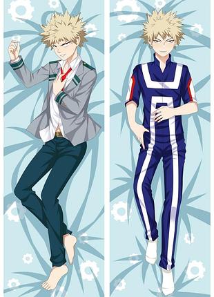 Дакімакура 150 х 50 см кацукі бакуго моя геройська академія my hero academia katsuki bakugo подушка