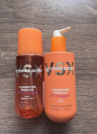 Спрей та лосьйон victoria's secret clementine hibiscus