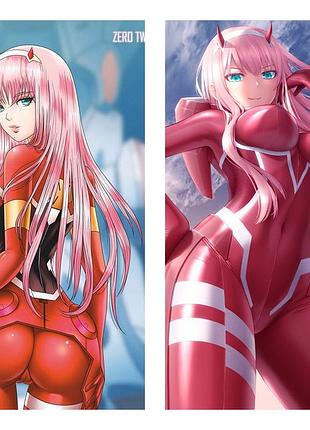 50 х 70 см 590 грн зеро ту zero two подушка дакимакура обнімашка зі знімною наволочкою аніме принт тян