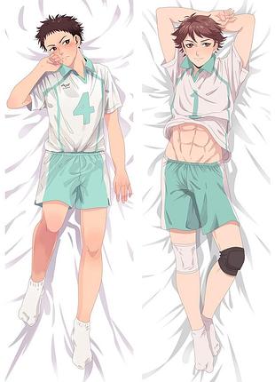 Дакимакура 150х50 см волейбол тору ойкава хаджиме иваизуми haikyuu hajime iwaizumi oikawa tooru