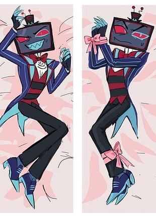 Дакимакура 150 х 50 см вокс хазбин отель vox hazbin hotel подушка + наволочка двухсторонняя