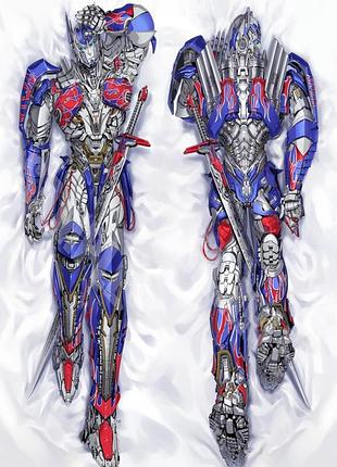 Дакімакура 150 х 50 см оптимус прайм трансформер optimus prime подушка зі знімною наволочкою аніме