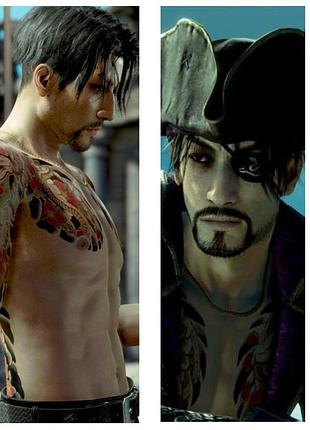 Дакімакура 150х50см горо мадзіма якудза yakuza скажений пес сімано like a dragon pirate yakuza in подушка з наволочкою двосторонн