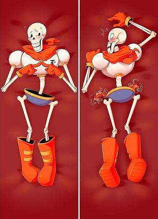 Дакимакура 150 х 50 см папирус андертейл санс undertale papyrus sans подушка с наволочкой