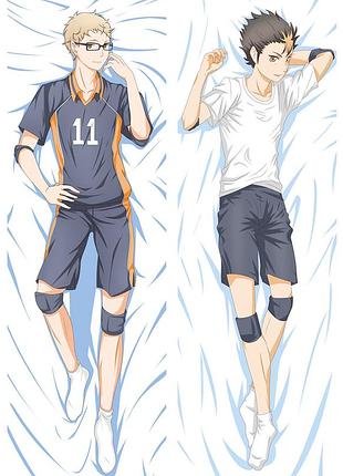 Дакімакура 120 х 40 см 1100 грн волейбол! кей цукішима haikyuu!! tsukishima kei подушка обіймашка аніме