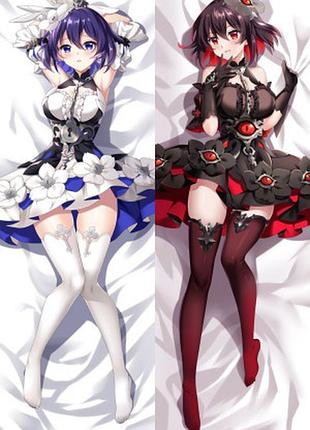Дакімакура 150х50см зеле воллерай хонкай імпакт коллапс seele vollerei honkai impact 3rd подушка з наволочкою двостороння