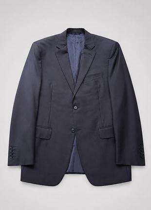 Темно-синій піджак canali (100% шерсть / cupro) made in italy