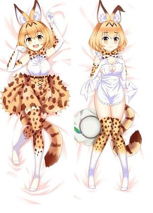 Дакімакура 150х50 см сервал кємоно вухасті друзі kemono friends rekita fox подушка з наволочкою двостороння