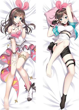 Дакімакура 150х50 см vtuber kizuna ai подушка з наволочкою обнімашка двухсторння