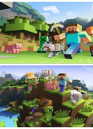Дакимакура 150х 50 см майнкрафт minecraft подушка со съёмной наволочкой обнимашка аниме тян