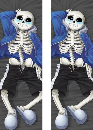 Дакимакура 150х50 см undertale sans санс андертейл подушка с наволочкой двухсторонняя