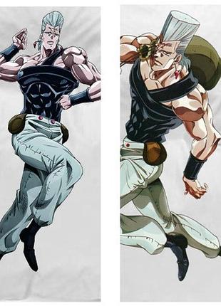 Дакимакура 180х60 см джоджо жан пьер польнарефф jean pierre polnareff jojo's bizarre подушка с наволочкой двусторонняя