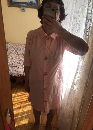 Платье, халат мягусенький, ночная сорочка. размер l-xl.