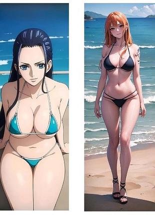Дакимакура 180х60 см нико робин нами свон ван пис one piece nico robin nami подушка с наволочкой