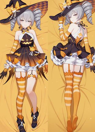 Дакимакура 150х50 см броня зайчик хонкай импакт bronya honkai impact подушка с наволочкой двусторонняя